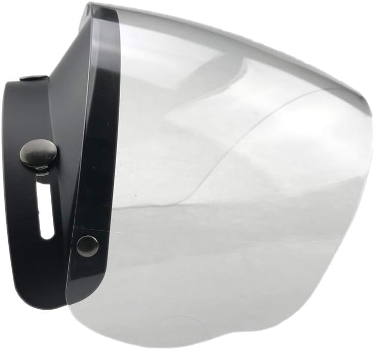 WANCAR Standard 3-Snap Button Universal Visor for Open Face Motorcycle Helmet Wind Shield Flip Up Down(Clear)