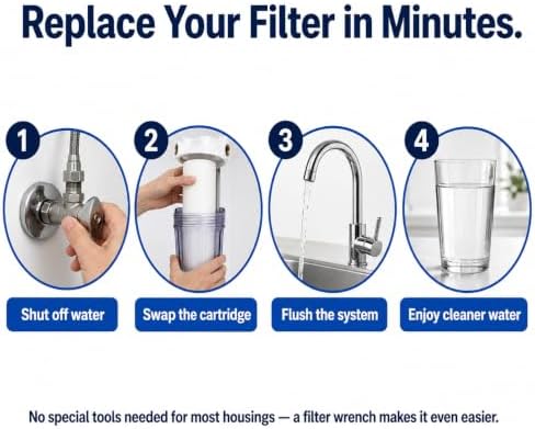 CFS 10"x2.5" CTO Water Filters Compatible for CB3, GE FXUVC, FXULC | Compatible with CB3, GE FXUVC, FXULC