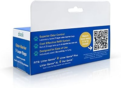 Cat Litter Pail Refills - Fits Litter Genie & Plus, Roll of 25 Bags