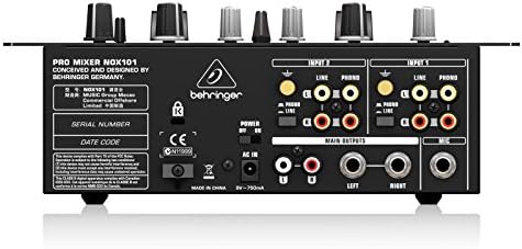 Behringer PRO MIXER NOX101 Premium 2 Channel DJ Mixer with Full VCA-Control and Ultraglide Crossfader