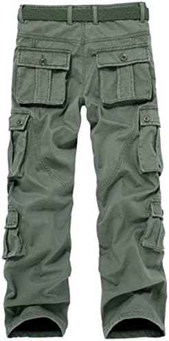Men's Winter Fleece Lined Military Cargo Pants Casual Outdoor Pants