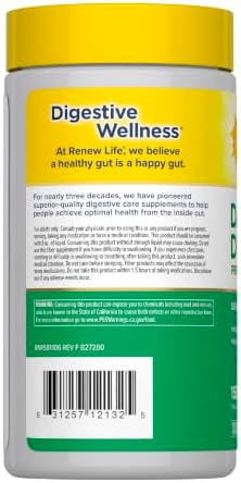 Renew Life Daily Digestive Prebiotic Fiber | 150 Vegan Capsules