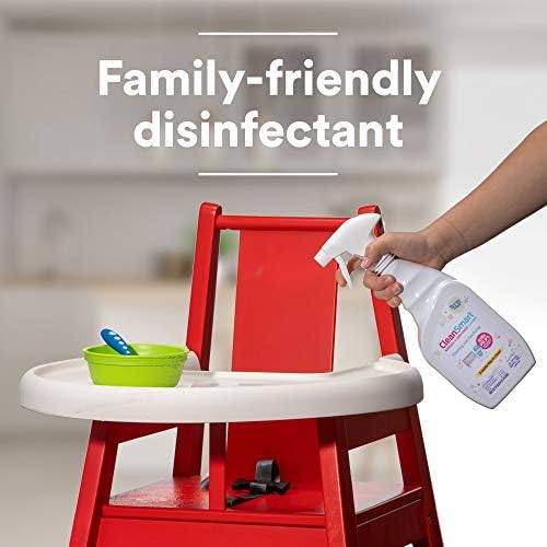 CleanSmart Nursery & High Chair Cleaner, Hypochlorous Acid, 23 oz (2 pack) | Naturally Kills 99.9% of Viruses like RSV and Flu, Zero Residue