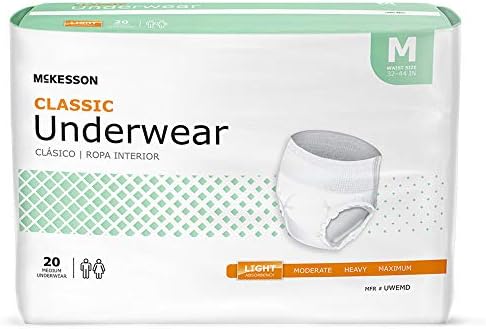 McKesson Classic Adult Incontinence Underwear, Large, Light, 58 in, 72 ct | Postpartum and Incontinence Support