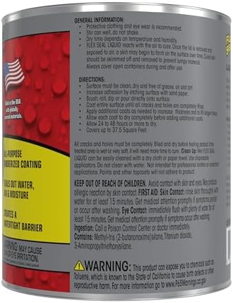 Flex Seal Liquid, Rubber Coating Sealant, Waterproof, Flexible, Breathable, and UV Resistant, Roof Repair, Basements, RV, Campers, Trailers, Marine