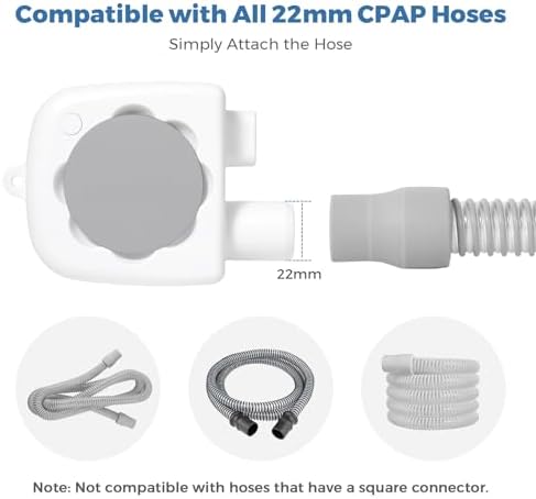 CPAP Hose Dryer, CPAP Tube Cleaner Blower Fan, Fast Drying CPAP Cleaning Kit for All Standard 22mm Diameter Tubing with High-Speed Airflow, 3 Speeds & 3 Timer (45/60/80 Minutes), 5V Adapter