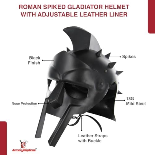 Armory Replicas Maximus Roman Gladiator Blackened 18g Helmet