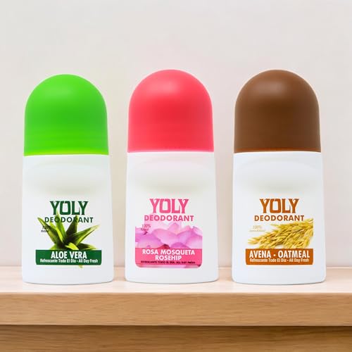 Yoly Deoderant Oatmeal Antiperspirant, Odor Protection, All Day Fresh (2.53 Fl Oz/Pack of 1)