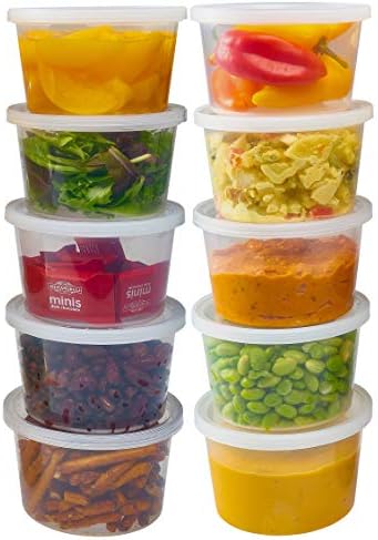 DuraHome - Deli food Storage Containers with Lids 32 oz, Quart Pack of 24 Leak-proof Freezer Safe Microwaveable Soup Storage Container - Clear Plastic Premium Quality
