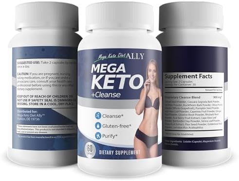 Mega Keto Diet + Cleanse - Help Reduce Gut Bloat - Blast Out Carbs to Support Ketosis Cleanse - Digestive Cleansing Ketogenic Support - Body Cleanse