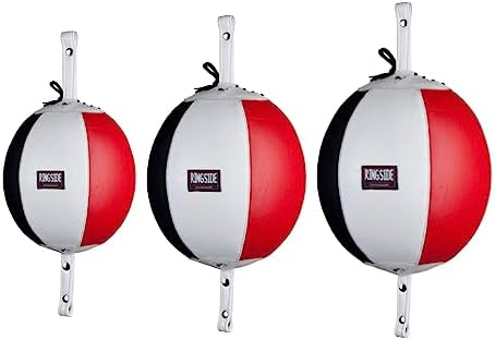 Ringside Leather Boxing Double End Bag - Speed & Reflex Punching Target with Bungee Cables for MMA, Muay Thai, and Striking Accuracy