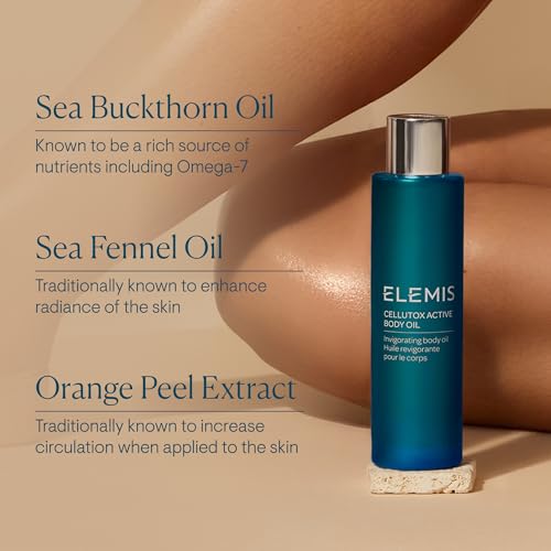 ELEMIS Cellutox Active Body Oil Fast-Absorbing Body Massage Oil | with Essential Oils, Deeply Nourishing & Moisturizing Skin Oil