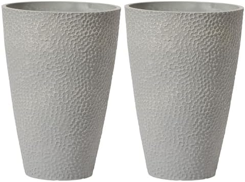 LA JOLIE MUSE Tall White Planter for Indoor Plants,20 Inch Tall Round Planter, Modern Flower Pot Containers,Large Decorative Tree Plant Pot,1 Pack