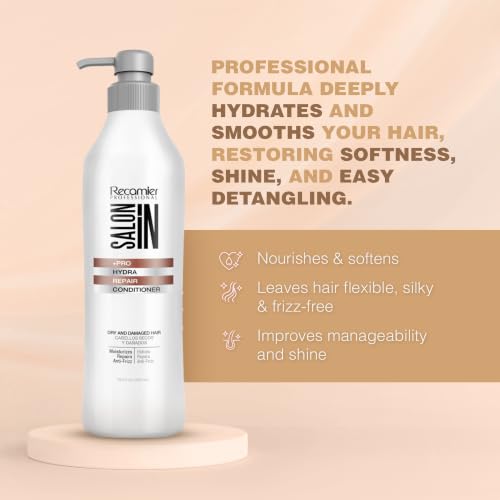 Salon In by Recamier - | Hydra Repair Hair Shampoo | Moisturizing & Strengthening for Dry, Damaged Hair | 10.1.fl.oz / 300 ml
