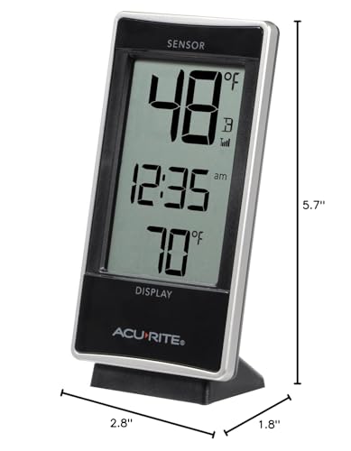 AcuRite 02059M Digital Thermometer with Indoor and Outdoor Temperature,White