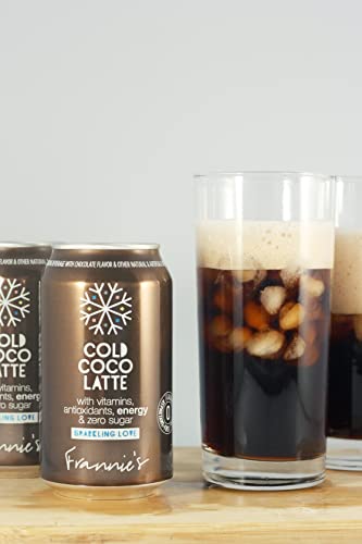 AmishTastes Frannie’s Sparkling Cold Coco Latte, Protected With High-Density Foam, 12 Oz. (12 Ounce (Case of 24))
