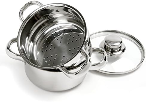 Norpro 1-Quart Stainless Steel Mini Steamer Cooker Set (3 Piece)