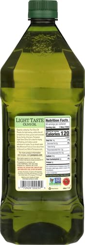 Pompeian Light Taste Olive Oil - 48 fl oz | Olive Oil for High Heat Cooking - Light Flavor for Baking and Sauteing - High Smoke Point