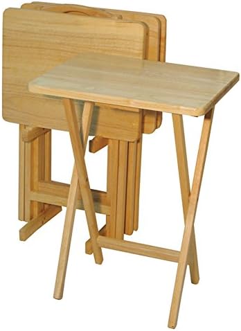 Casual Home 5 Piece Tray Table Set, Espresso