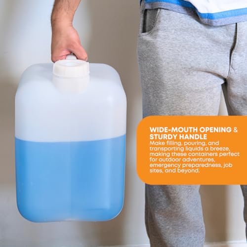 Hedpak Hedpak-5-Gal 5 Gallon Plastic Carboy with Handle-BPA Free & Food Grade