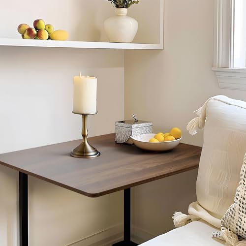 Universal Table Top 36 x 36 inches Squre Pack of 2, Reversible Melamine Countertop Only, Home or Commercial Indoor Use, Dark Walnut