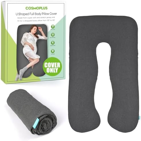 COSMOPLUS 𝐏𝐫𝐞𝐠𝐧𝐚𝐧𝐜𝐲 𝐏𝐢𝐥𝐥𝐨𝐰 𝐂𝐨𝐯𝐞𝐫 U Shaped Full Body Pillow Case 𝐂𝐨𝐯𝐞𝐫 for
