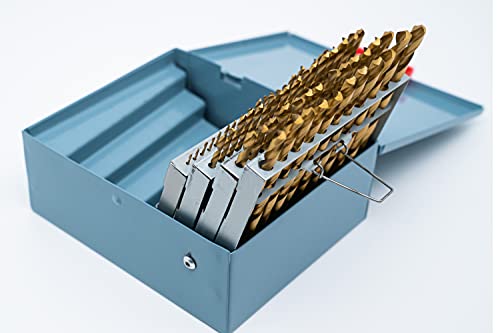 60Pc 1#-60# TiN Coated Drill Bit Set HSS Steel (0.228"-0.040") | A practical and affordable drilling bit, suitable for household use and DIY projects