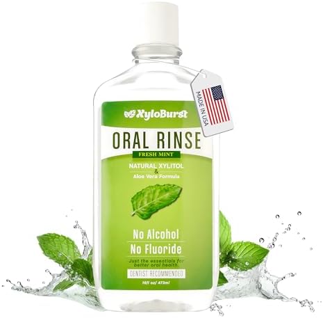 Xyloburst Oral Rinse Mouthwash - Natural Xylitol Mouthwash | Fluoride Free Mouth Wash | Alcohol Free Mouth Wash | Fresh Mint Mouth Rinse | SLS Free