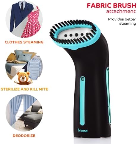 BIZOND Travel Steamer for Clothes - Portable, Handheld for Garment, Fabric and Curtain - No Spitting, Safe, 120V Only