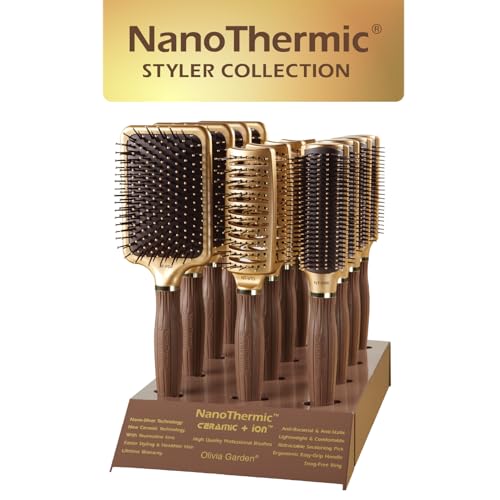 Olivia Garden Ceramic + Ion Nano Thermic Styler Hair Brush