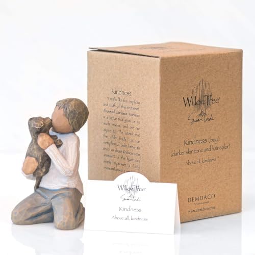 Willow Tree Kindness (boy, darker skin tone & hair color), sculpted hand-painted figure