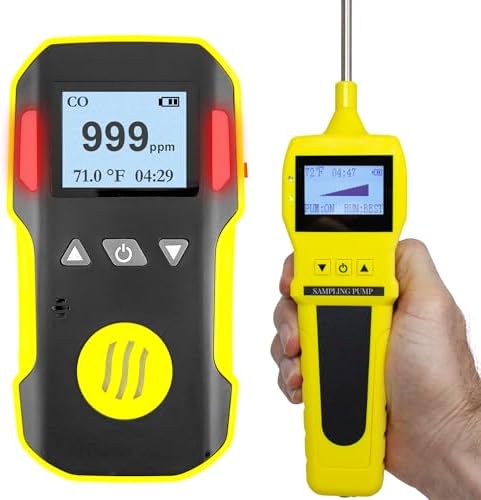 Carbon Monoxide Detector CO Analyzer + Pump by Forensics | USA NIST Calibration | Water, Dust & Explosion Proof | USB Recharge | 0-1000 ppm |