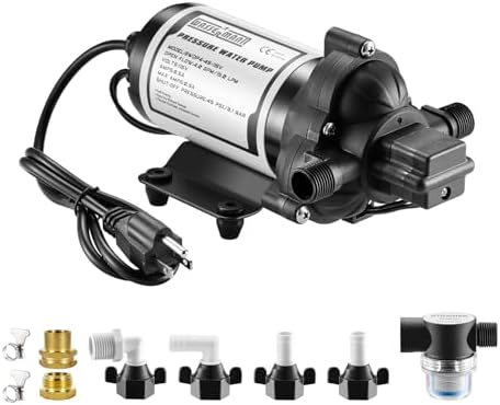 RV Water Pumps 115V AC Pressure Pump with Pressure Switch, Self-priming Water Pump 4.0GPM 45PSI, Fresh Water Pump for RV, Kitchen Barthroom Camping Marine Yacht Garden Diaphragm Pump115volt