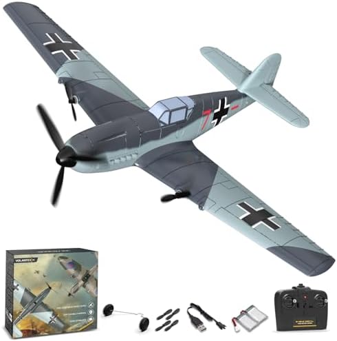 volantexrc RC Plane, 3 Channel Remote Control Plane for Beginners & Adults | Spitfire Fighter RTF, 6-Axis Gyro, 2.4GHz Radio Controlled Aircraft, Easy to Fly