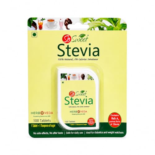 So Sweet Stevia 500 Tablet Dispenser - Natural Sweetener, Zero Calories, Keto-Friendly, Sugar Substitute, No Artificial Flavors, Convenient Travel Size