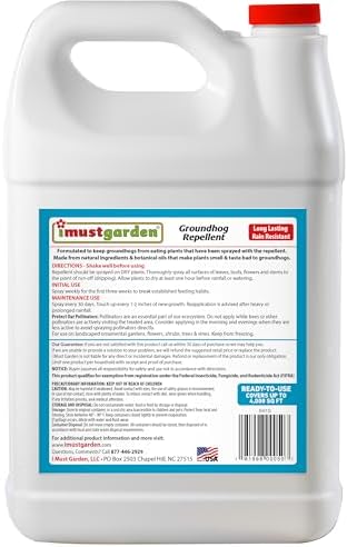 I Must Garden Groundhog/Woodchuck Repellent: Eco-Friendly - 1 Gal | Eco-friendly