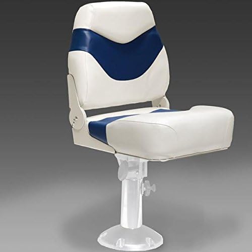 DeckMate® Plush Folding Boat Seats (Gray & Blue)