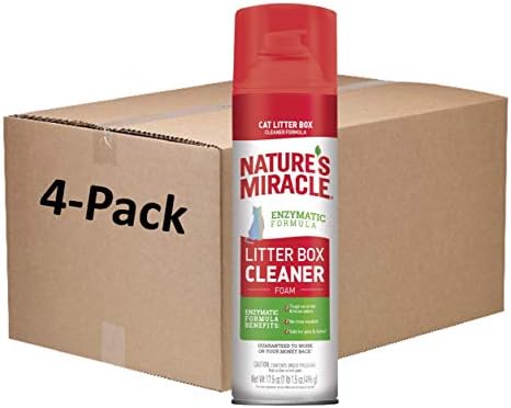 Nature's Miracle Cat Litter Box Cleaner Foam, 17.5 oz (4 Pack)