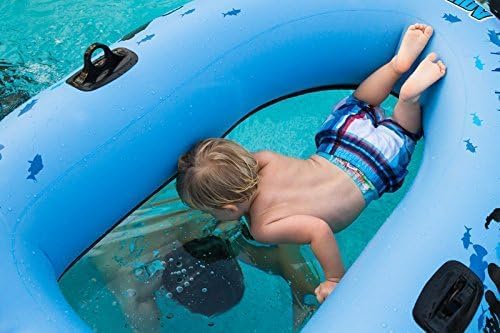 Aquavue Clear Bottom Inflatable Raft with Viewing Window | Transparent-bottom float for underwater viewing, kids and adults