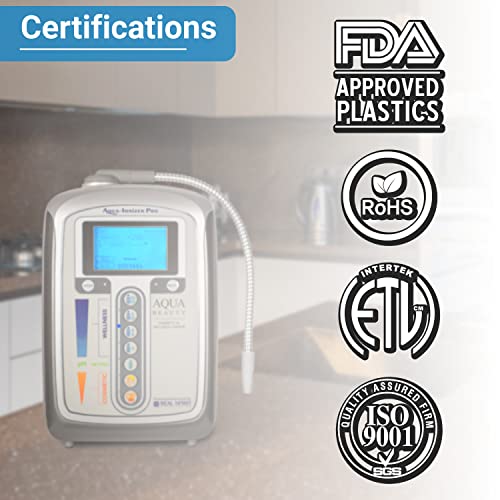 Aqua Ionizer Deluxe 5.0 | Water Ionizer | 7 Water Settings | Home Alkaline Water Filtration System | Produces pH 4.5-10.5 Alkaline Water | Up to