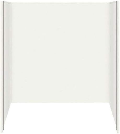 Transolid RBE6026-01 Remodel Solid Surface Tub/Shower Wall Kit, 32" x 60" x 60", White