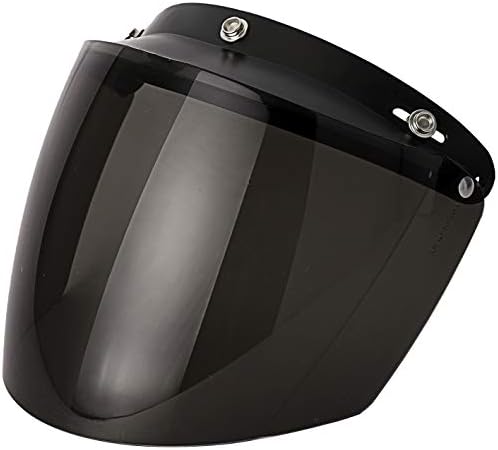 3-Snap Flip Shield Visor for Motorcycle Helmets (Clear)