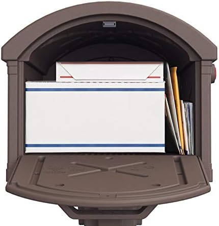 Gibraltar Mailboxes GHC40M01 Grand Haven Decorative Package Mailbox, Mocha