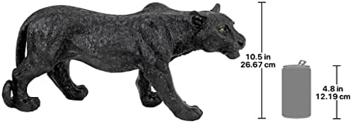 Design Toscano Shadowed Predator Black Panther Garden Statue, Medium 26 Inch, Polyresin, Black