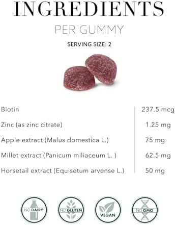 NEW NORDIC Hair Volume Daily Biotin Support Gummies 60-Day Supply - 1 Pk