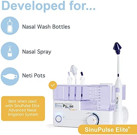 SinuAir Sinus Rinse Salt Solution - Saline Powder for SinuPulse System, Neti Pot Flush, Nasal Wash Squeeze Bottle, & Nose Irrigation, Enhanced Formulation & Cleaning for Sinuses, 180 Packets