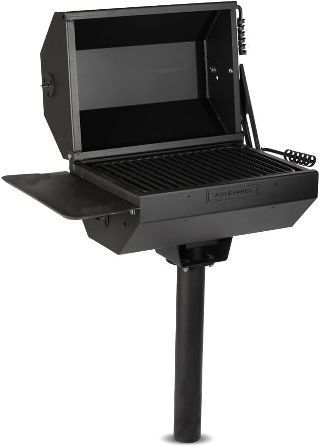 Titan Great Outdoors Ash & Ember Park-Style Charcoal Grill & Smoker