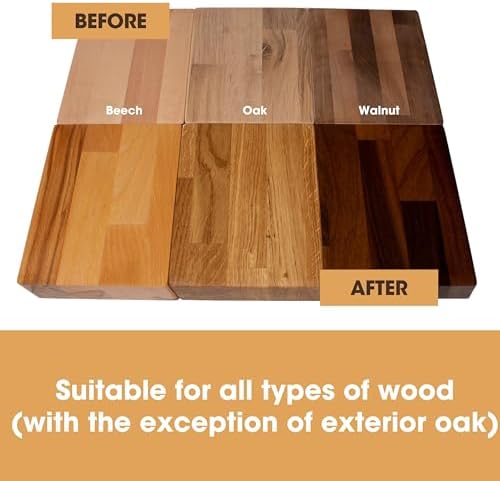 Furniture Clinic Boiled Linseed Oil | 500ml / 17 Fl Oz | Refined Oil for Wood Furniture, Stone & Metal | Fast Drying Glossy Finish | Restore & Protect | for Tables, Cabinets, Handles, & More