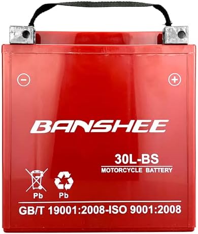Banshee YTX30L-BS 500 CCA AGM UTV Battery for Polaris Ranger 800 2012 | 4-Year Warranty, 12V 30Ah AGM battery with 500 CCA