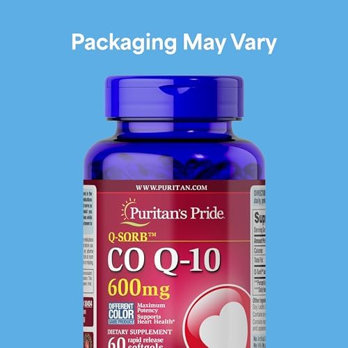 Puritan's Pride Coenzyme CoQ10 600mg, Rapid Release Softgels